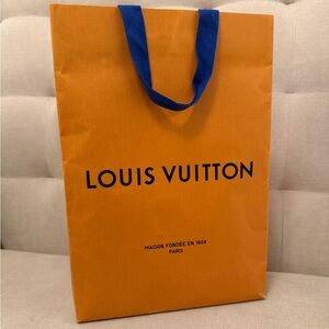 💋Authentic Louis Vuitton Tangerine Bag with Cobalt Handles